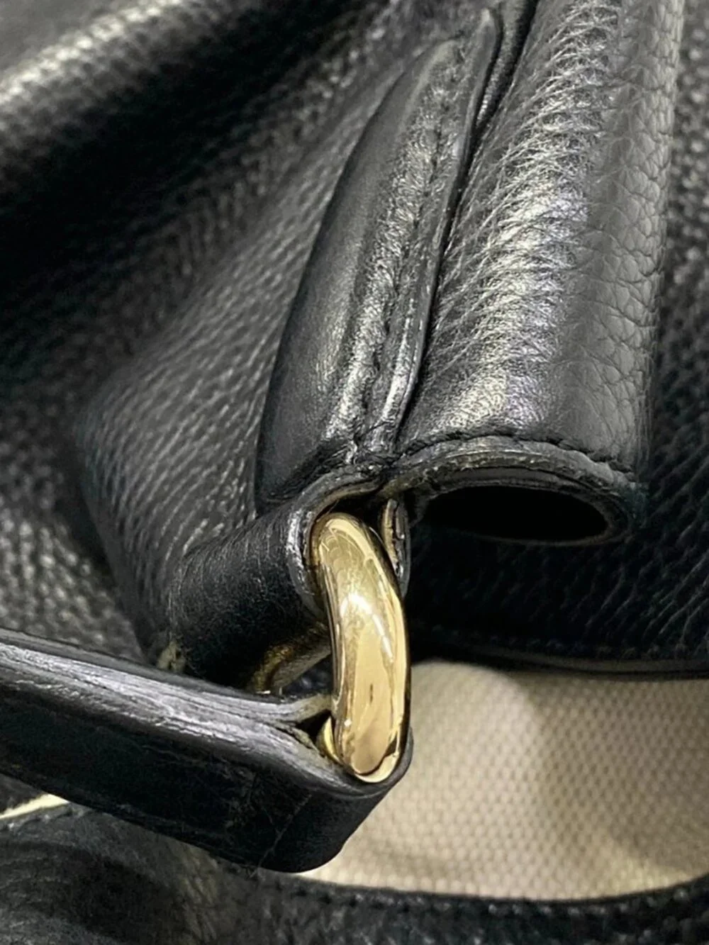 GUCCI Soho Cellarius 282309 Black Leather Tote Bag